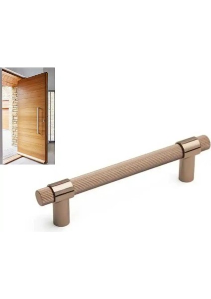 Axel-L Çekme Kapı Kolu Rose Renk Kol 340MM 1 Adet (PH9722 0340 Rs-Rs)