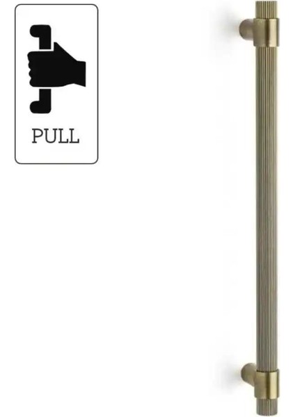 Axel-L Çekme Kapı Kolu Antik Renk Kol 340MM 1 Adet (PH9722 0340 Abm-Abm)