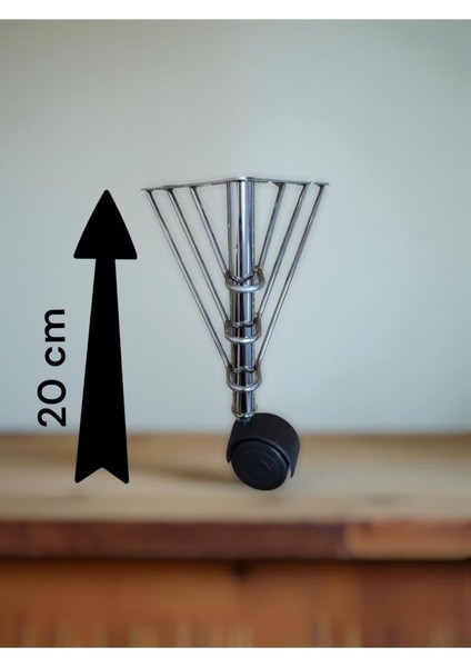 Tekerlekli Sehpa Masa Ayağı,akıllı Sehpa Ayağı, Sihirli Sehpa Ayağı Siyah 4 Adet 360 Derece 20 cm fiyatları