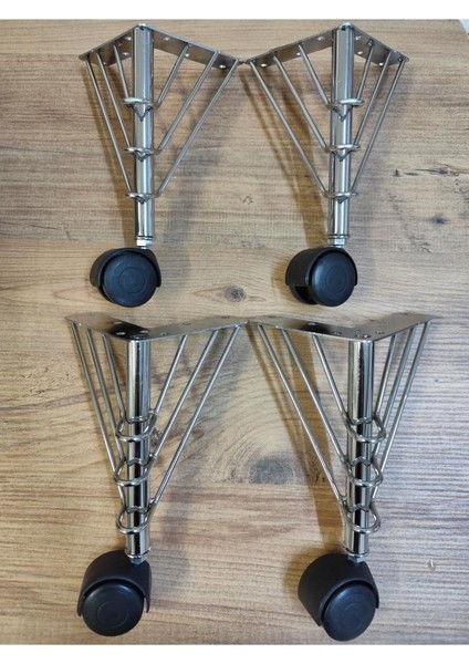 Tekerlekli Sehpa Masa Ayağı,akıllı Sehpa Ayağı, Sihirli Sehpa Ayağı Siyah 4 Adet 360 Derece 20 cm modelleri