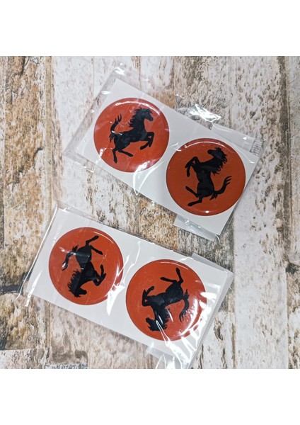 Ferrari Sticker Slikonlu 4x Yeni Model V4
