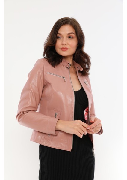 Kadın Hakiki Deri Pudra CEKET-B2327 fiyatları