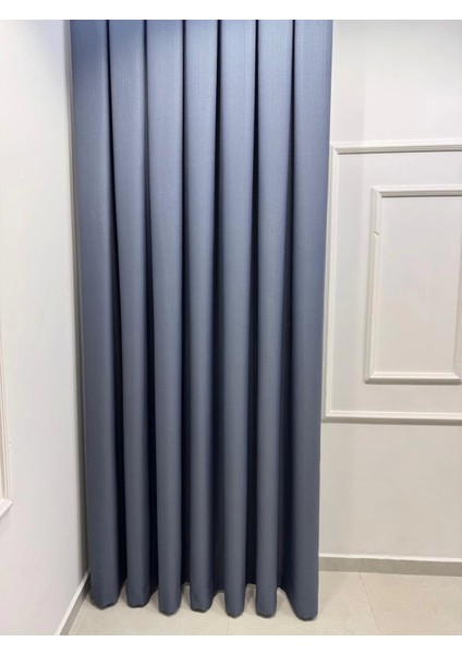Nivemeshome Roma Indigo 1/3 Sık Pileli Fon Perde Apm indirimleri