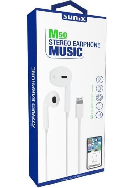 Stereo Bluetooth Bağlantılı Lightning Kulak Içi Kulaklık M-50 fiyatları