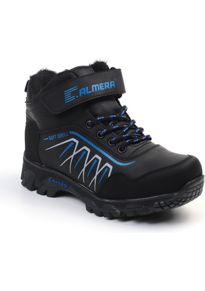 Unisex Çocuk Siyah Sax Içi Kürklü Kışlık Termo Taban Suya Soğuğa Dayanıklı Günlük Rahat Outdoor Bot