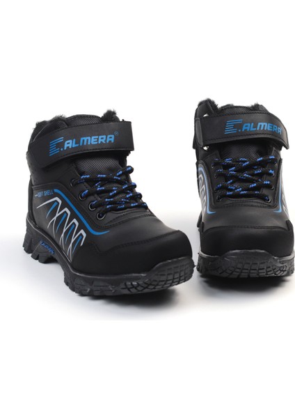 Unisex Çocuk Siyah Sax Içi Kürklü Kışlık Termo Taban Suya Soğuğa Dayanıklı Günlük Rahat Outdoor Bot modelleri