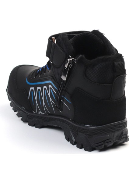 Unisex Çocuk Siyah Sax Içi Kürklü Kışlık Termo Taban Suya Soğuğa Dayanıklı Günlük Rahat Outdoor Bot fırsatları