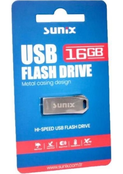 16 GB Metal USB Flash Bellek