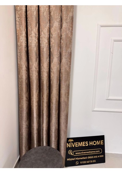 Nivemeshome Pera V-5302 1/3 Sık Pileli Fon Perde Apm