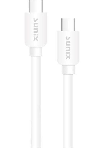 2.1A Type-C / Type-C Şarj ve Data Kablosu 1m Beyaz Sc-54