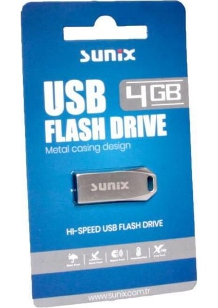 4 GB Metal USB Flash Bellek