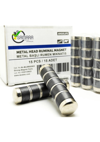 Metal Başlı Hayvan Rumen Mıknatıs Japon (15 Adet )