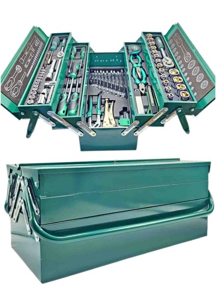 85 Parçalı Soket Seti ve Anahtarlar Ev Iş Arabalar Aletler Onarımlar En Iyi Sınıf Metal Kutu