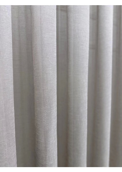 Nivemeshome Keten Vizon Renk 1/3 Sık Pileli Tül Perde Apm fırsatları