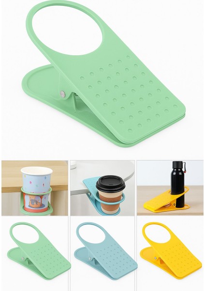 Masa Kenarı Bardak Tutucu Klips – Kaymaz Renkli Bardak Sabitleyici Aparat