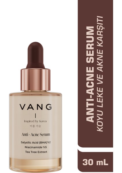 BHA & Niacinamide Anti-Akne Serum | Akne ve Koyu Leke Karşıtı | Sebum Dengeleyici 30 ml