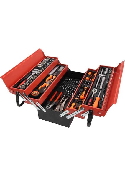 85 Parça Yüksek 3 Katmanlı Katlanır Soket Cırcırlı Anahtar Seti Araba Motosiklet Tamiri fiyatları