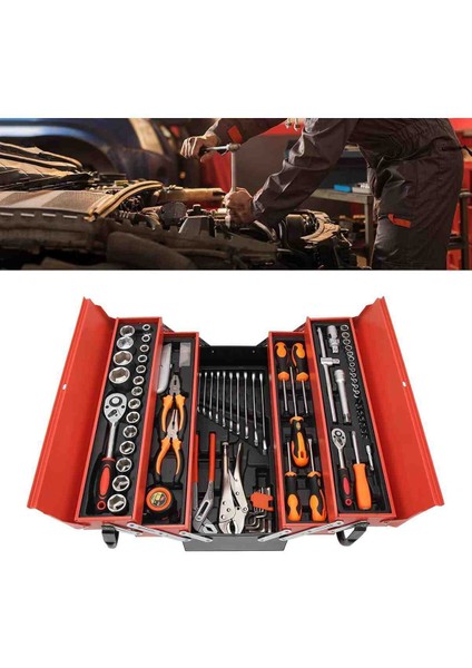 85 Parça Yüksek 3 Katmanlı Katlanır Soket Cırcırlı Anahtar Seti Araba Motosiklet Tamiri modelleri