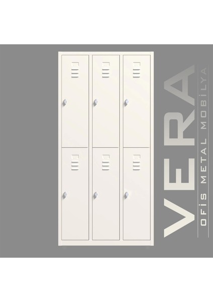 Metal Soyunma Dolabı 6 Kişilik Işçi Soyunma Dolabı