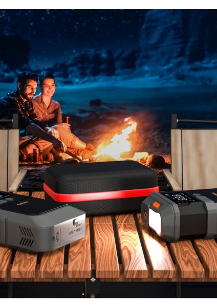 A7711 Jump Starter / Akü Takviye Cihazı | 4'ü 1 Arada Powerbank, Hava Kompresörü, LCD Ekran, 12.000MAH 150PSI