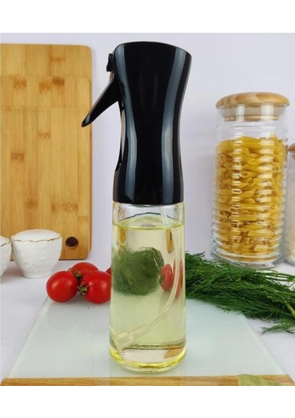 Airfryer Için Pratik Cam Sprey Yağdanlık ve Sirke Püskürtücü (Siyah)