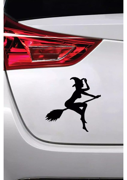 Uçan Cadı Sticker Oto Motor Laptop Duvar Folyo Sticker 25 x 25 cm modelleri