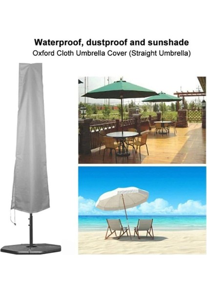 Gri 2m Su Geçirmez Plaj Şemsiyesi Kılıfı, Çadır ve Şemsiye Koruma Örtüsü fiyatları