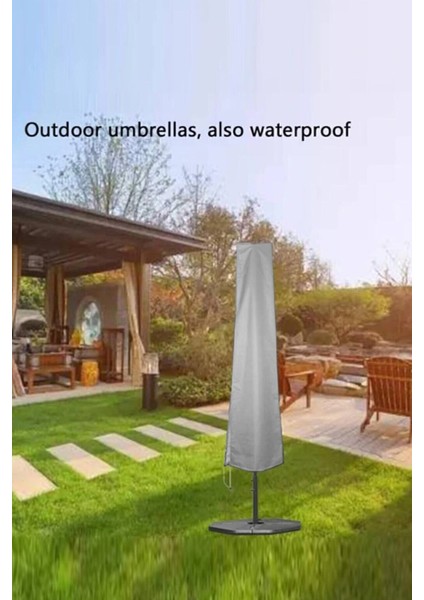 Gri 2m Su Geçirmez Plaj Şemsiyesi Kılıfı, Çadır ve Şemsiye Koruma Örtüsü fırsatları