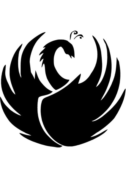 Kanatlı Kuğu - Araç, Oto, Laptop, Duvar Uyumlu Sticker 15*13 cm fiyatları