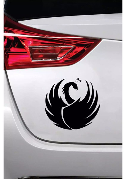 Kanatlı Kuğu - Araç, Oto, Laptop, Duvar Uyumlu Sticker 15*13 cm modelleri