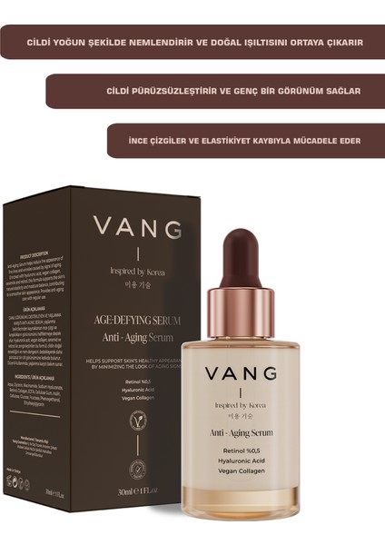 Retinol Yaşlanma ve Kırışıklık Karşıtı & Onarıcı Gece Serumu | Hyaluronik Asit & Vegan Kolajen 30 ml fiyatları
