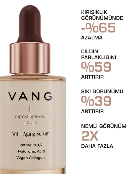 Retinol Yaşlanma ve Kırışıklık Karşıtı & Onarıcı Gece Serumu | Hyaluronik Asit & Vegan Kolajen 30 ml modelleri