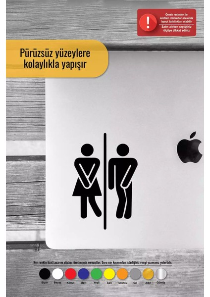 Special| Sıkışmış Bay Wc Amblemi Araç Oto Sticker-Çıkartması */*.-*siyah 25 x 37 cm modelleri