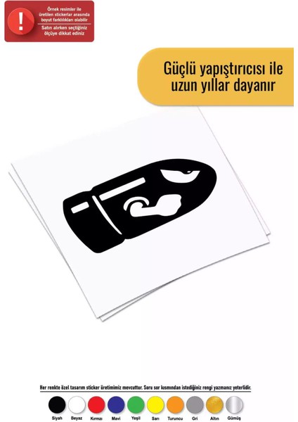 Sinirli Bomba - Araç, Oto, Laptop, Duvar Uyumlu Sticker 30*18 cm