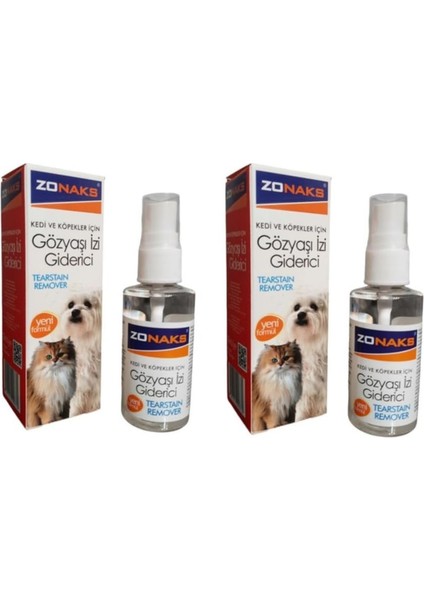 Kedi ve Köpekler Için Gözyaşı Izi Giderici Sprey 50ML 2 Adet