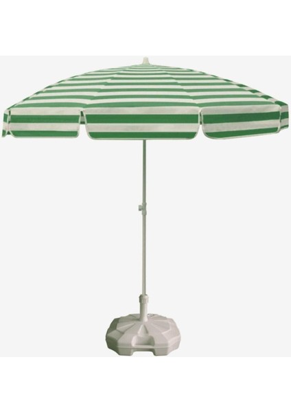 Yeşil 2m Eğilebilir Gabardin Plaj Şemsiyesi, Şık ve Kullanışlı Outdoor Güneş Koruyucu