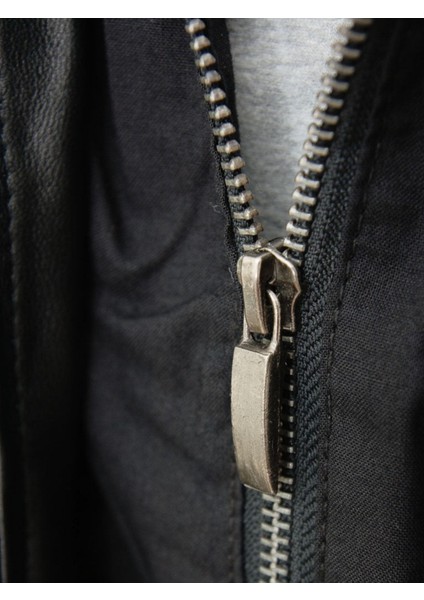 Hakiki Deri Erkek Siyah Deri Ceket: Erfut modelleri