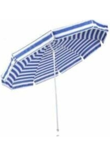 Yüksek Kalite Mavi 10 Telli Eğilebilir 200 cm Plaj Şemsiyesi ve Bidon Seti fiyatları