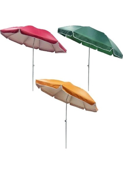 Bej Renkli 200CM Plaj Şemsiye, Hafif ve Şık Koruma Sunar