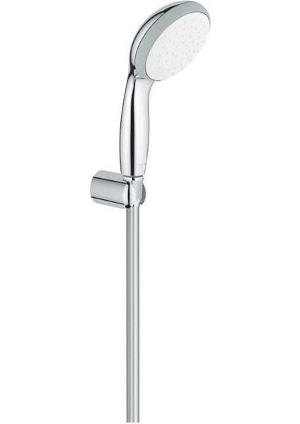 Go 100 El Duşu Seti, 100MM Yuvarlak 1 Akışlı (Yağmur) El Duşu, Duş Başlığı Tutucu, 1750MM Duş Hortumu, Krom, 26198000