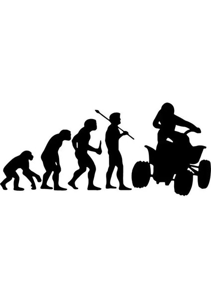 Evolution Sticker Oto Motor Laptop Duvar Folyo Sticker 30 x 12 cm fiyatları