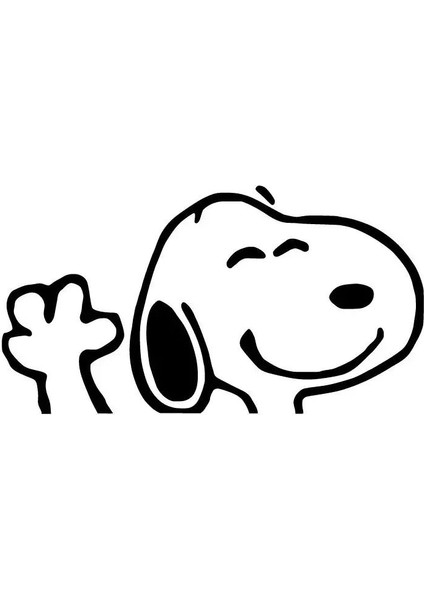 El Sallayan Snoopy Sticker (Oto-Motor-Laptop-Duvar-Dekor) 10 x 5 cm