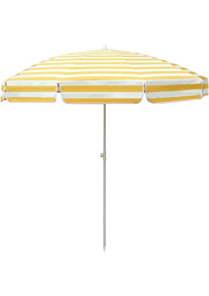 Sarı Çizgili Plaj ve Güneş Şemsiyesi Taşıma Çantası Hediye