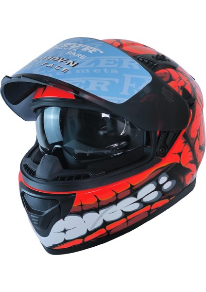 211-DV Full Face Kask Fantastic Red