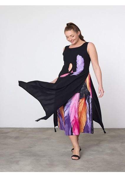 Eteği Çift Katlı Askılı Elbise fiyatları