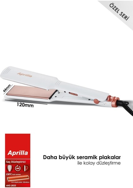 Geniş Seramik Kaplamalı Güçlü Saç Düzleştirici 40MM x 120MM