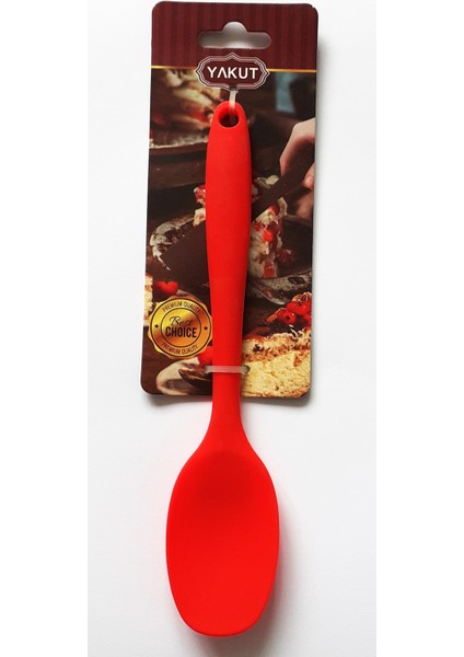 - Kırmızı Silikon Kaşık Küçük Boy -20 cm