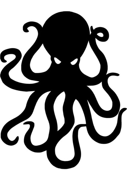 Sinirli Ahtapot Sticker Oto Motor Laptop Duvar Folyo Sticker 20X24 cm