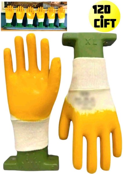 120 Adet 60 gr Pamuklu Nitril Iş Eldiveni Dayanıklı Sınıfının En Iyisi