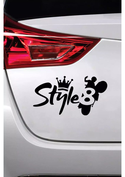 Style 8 Sticker Oto Motor Laptop Duvar Folyo Sticker 20X10 cm modelleri